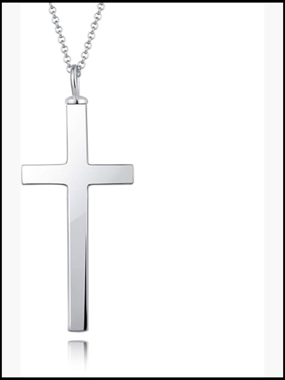 925 Sterling Silver Cross Cremation Urn Necklace Memorial Pendant for Ashes